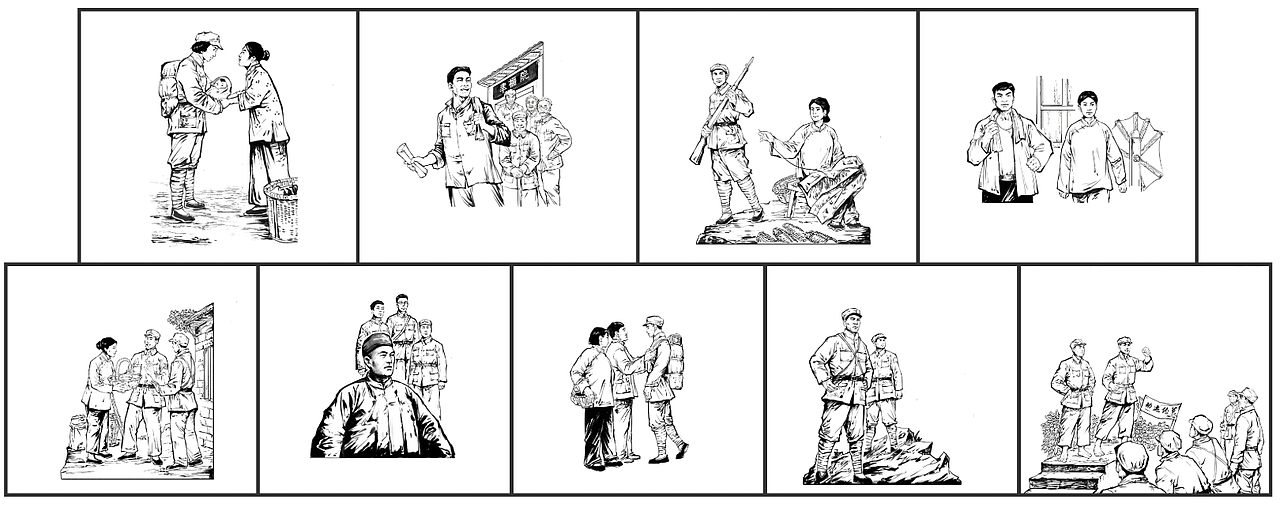 太行清风抗战时期党风廉政文化馆绘画