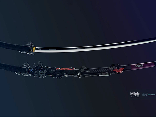 【3dmax建模】零基础武士刀模型制作教程。模型uv贴图