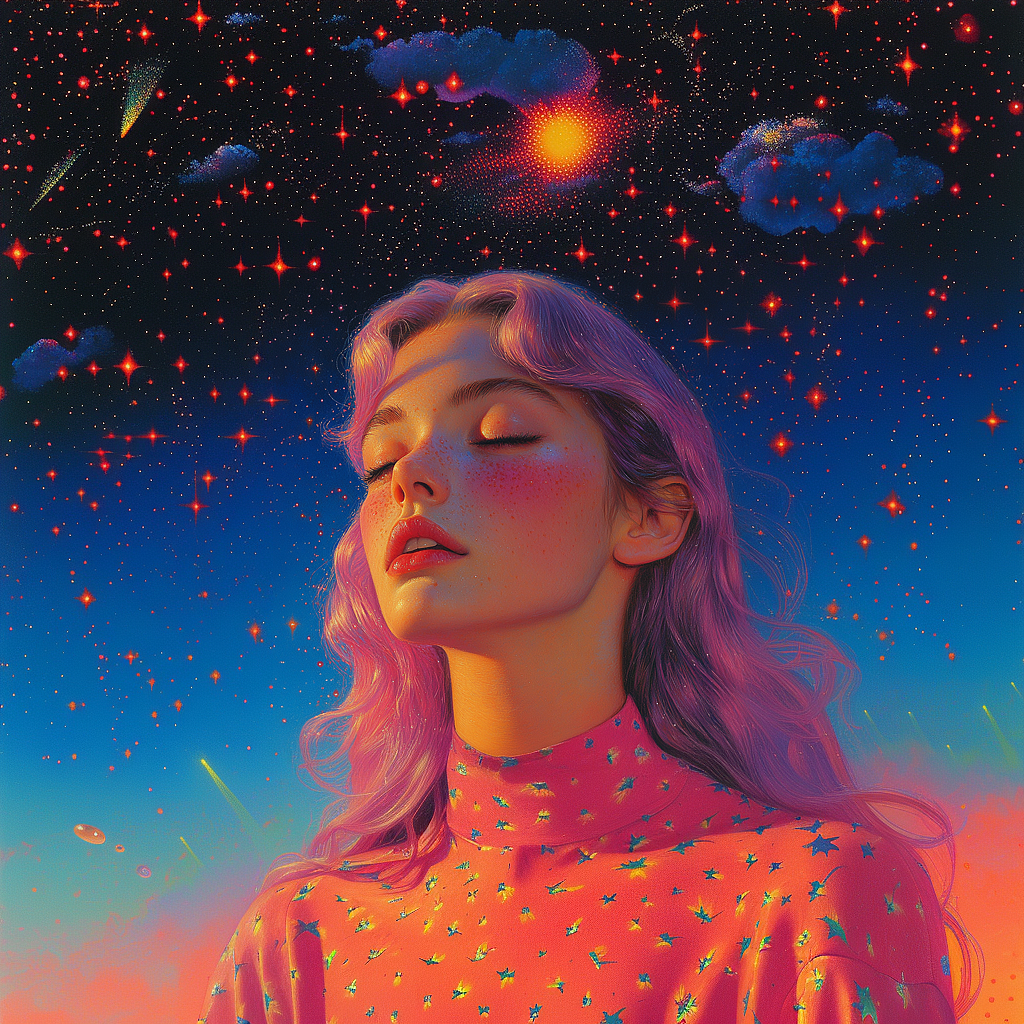 MJ眼中的星空少女（图ZMzg2Mjk0OTky） - 新锐潮流插画 - 站酷设计师草莓大侠CC原创素材 - 站酷ZCOOL