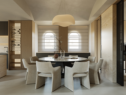 白色系挑空别墅——佐尚视觉