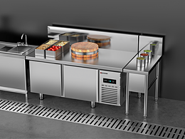 商厨工作台建模+渲染+精修