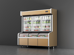 玫瑰金点菜柜建模+渲染+修图