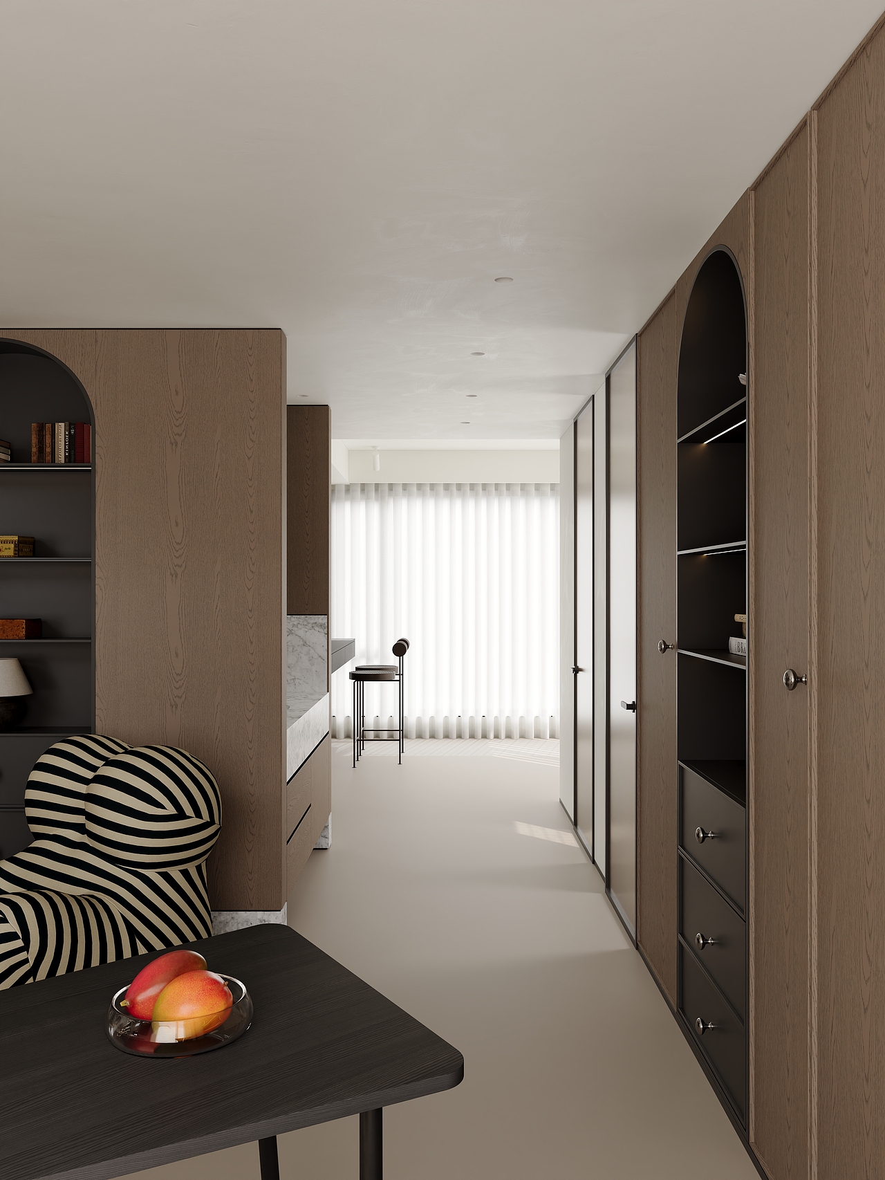 近期渲染 现代挑空