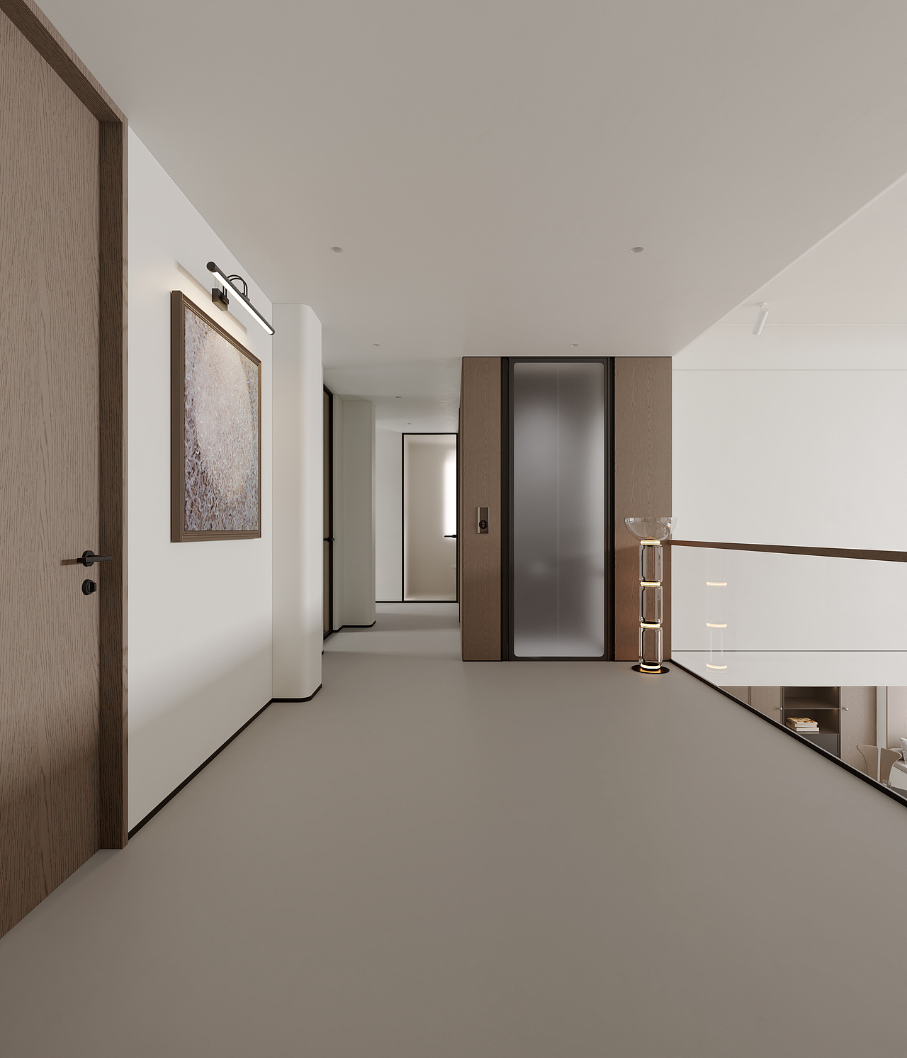 近期渲染 现代挑空