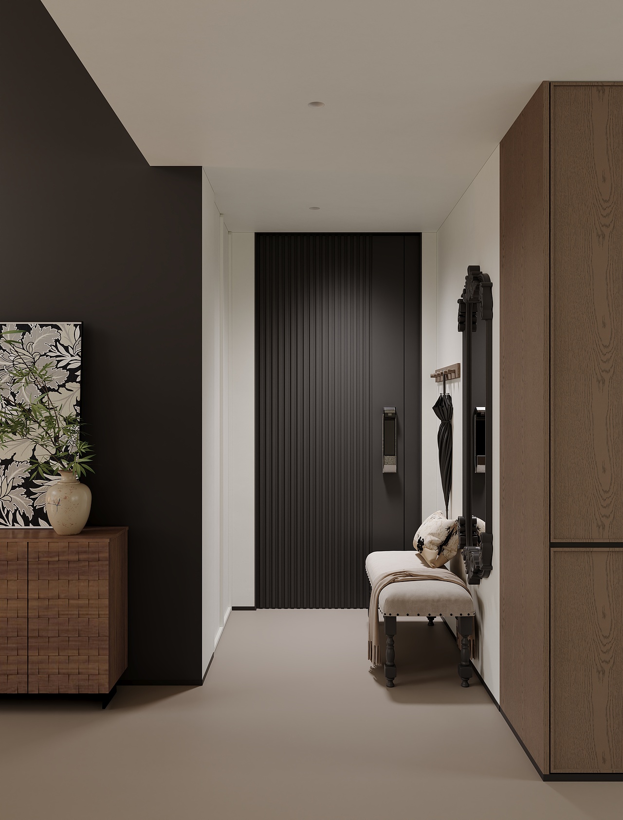 近期渲染 现代挑空