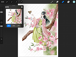 春天里的古風(fēng)桃花少女