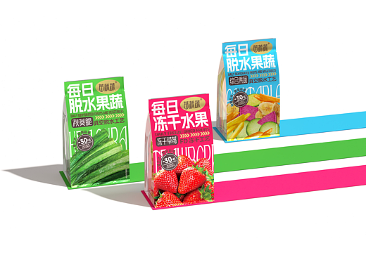 苗蔬蔬x红猫丨随时享受，蔬脆美味-包装设计