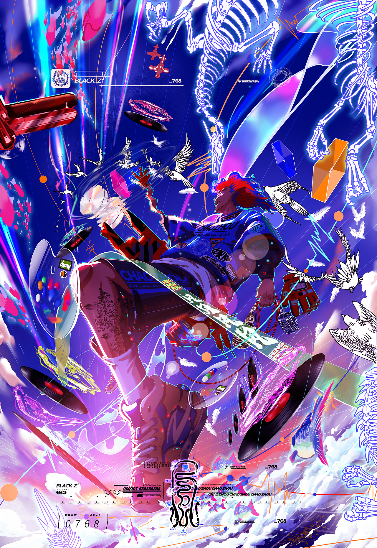 曲绘组合作品《風》VOL.6（图ZMzg2MzczNDU2） - 新锐潮流插画 - 站酷设计师BLACK一ZZZ小黑原创素材 - 站酷ZCOOL