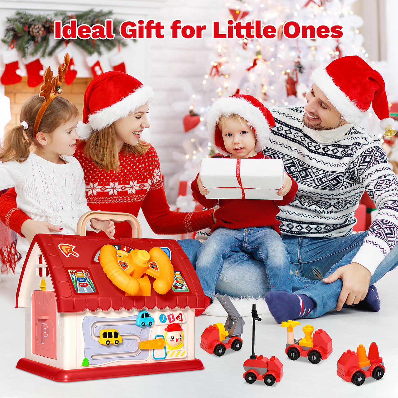 亚马逊儿童玩具红色房子主图、A+