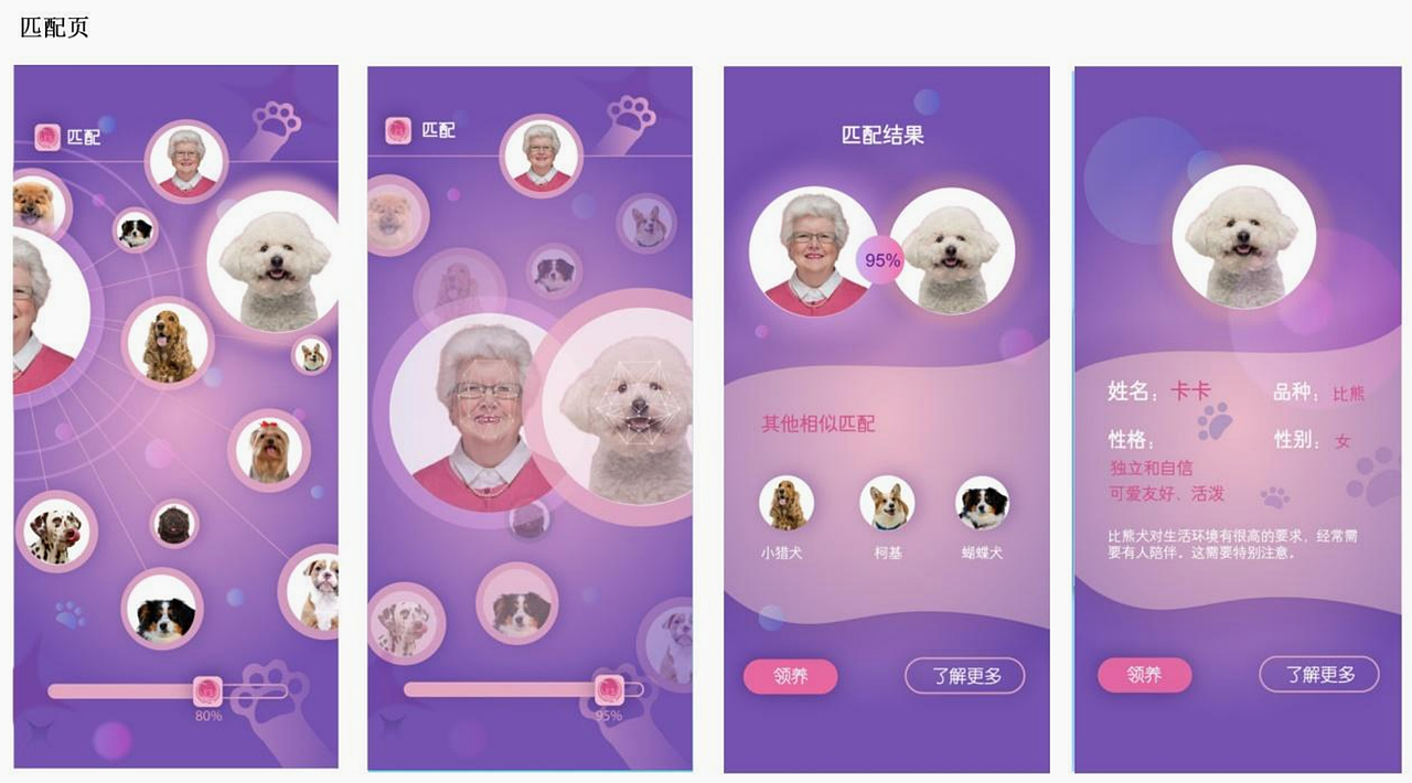 流浪宠物领养 app 界面设计及宠物用品包装设计（图ZMzg2MzkxMTg0） - APP界面 - 站酷设计师阳光牵牛花原创素材 - 站酷ZCOOL