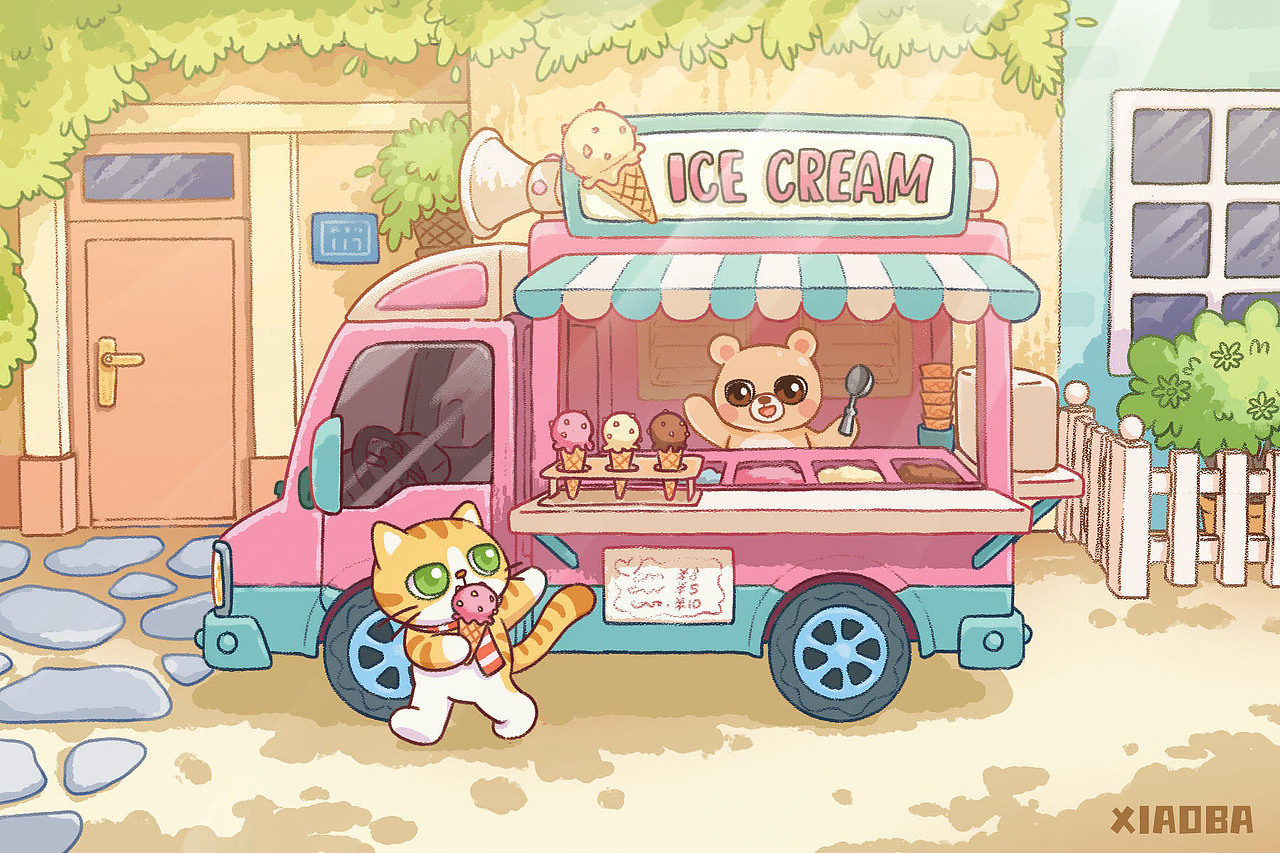 猫咪系列小场景（图ZMzg2NDI2MDgw） - 儿童插画 - 站酷设计师想要好运气的CO酱原创素材 - 站酷ZCOOL