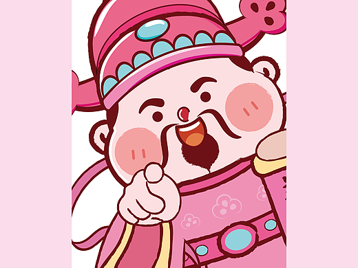 财神原创卡通形象设计IP潮玩形象卡通可爱壁纸