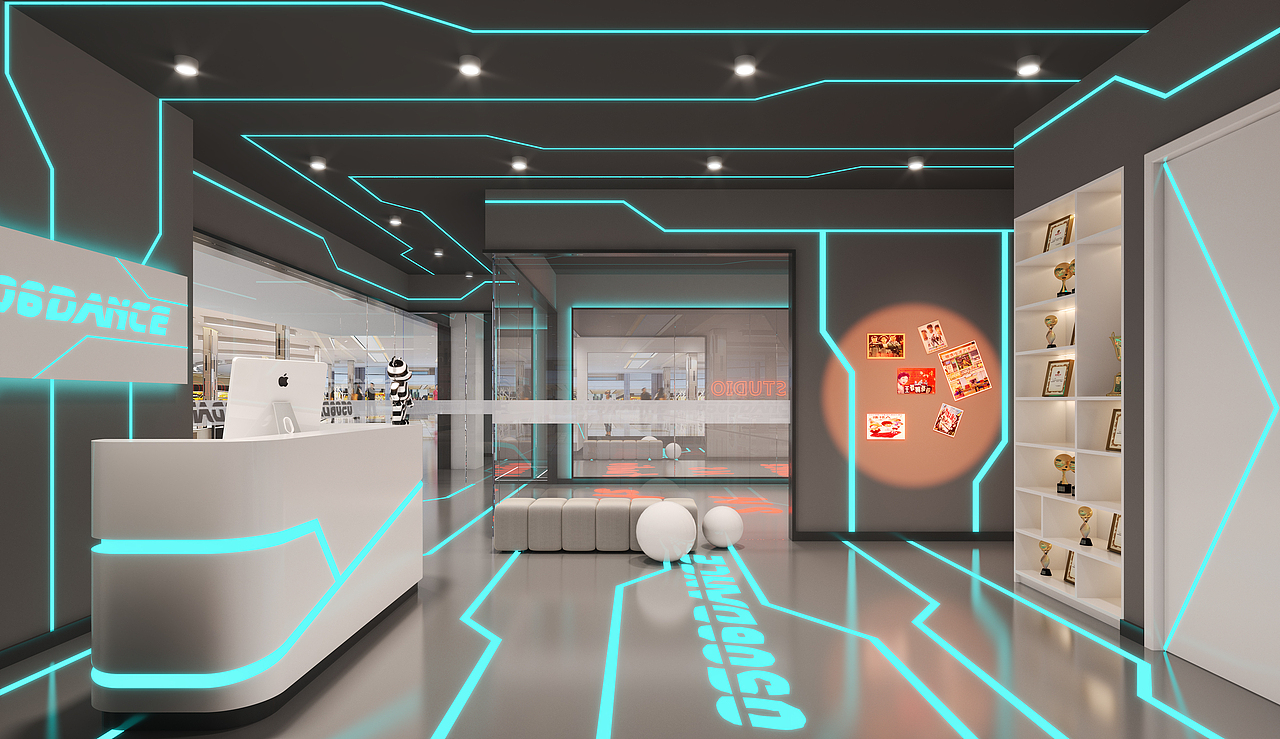 健身运动丨炫酷 科技感 充满活力的舞蹈室