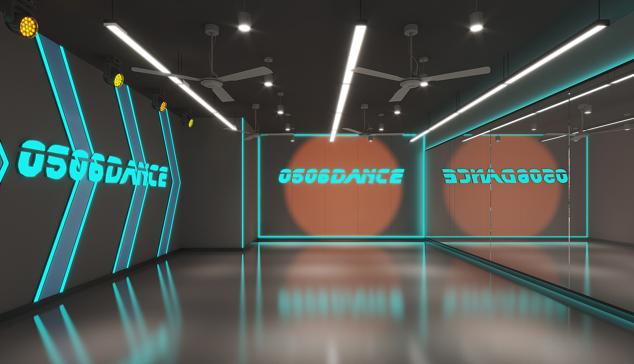 健身运动丨炫酷 科技感 充满活力的舞蹈室