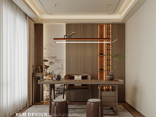 新中式-白龙马效果图