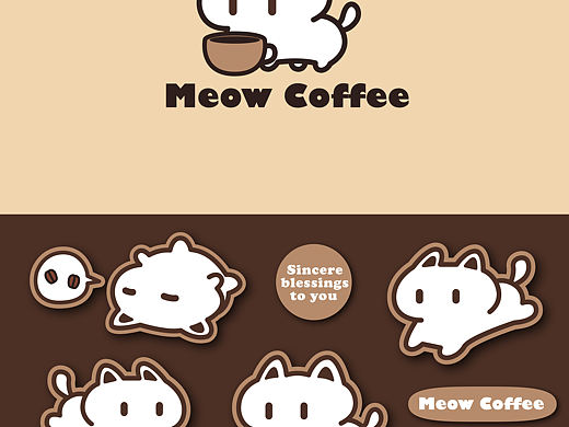 原创品牌设计|Meow咖啡馆品牌vi设计