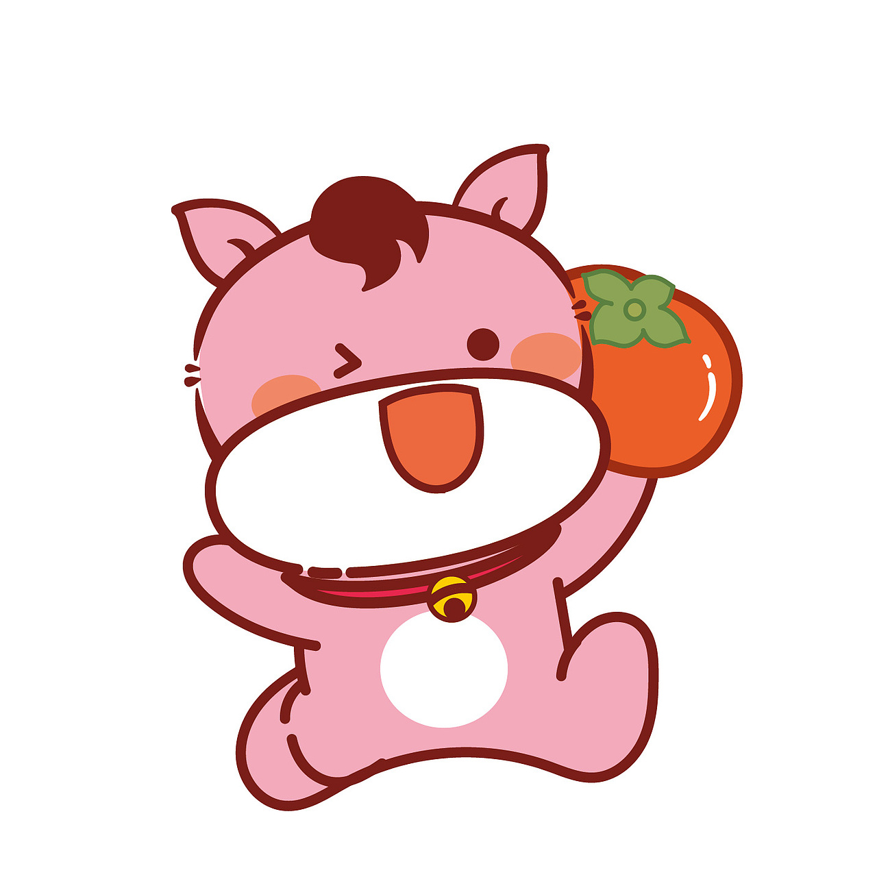 小萌马IP生肖卡通插画设计表情包图片