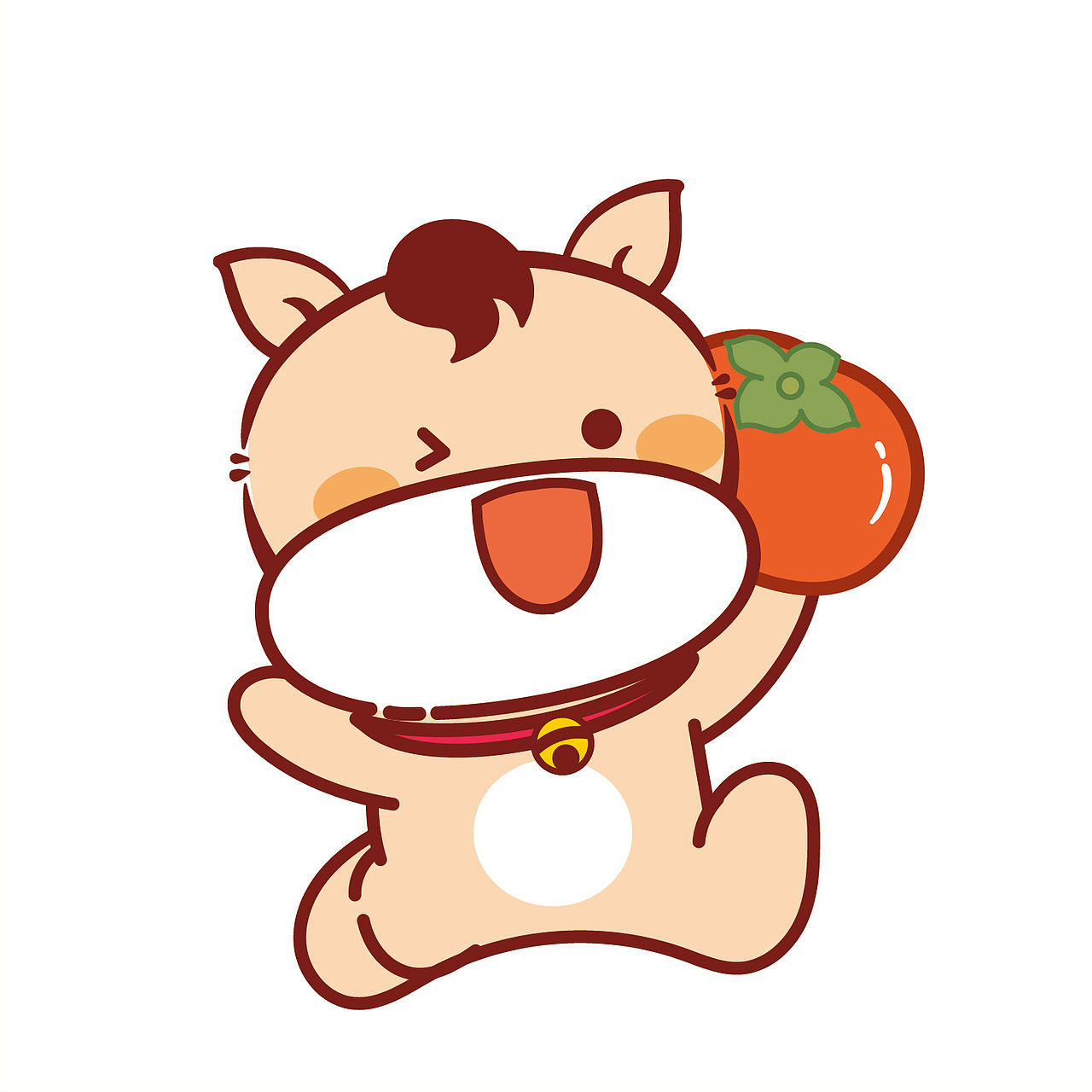 小萌马IP生肖卡通插画设计表情包图片