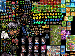 一些以前画的场景人物怪物ui图标杂图