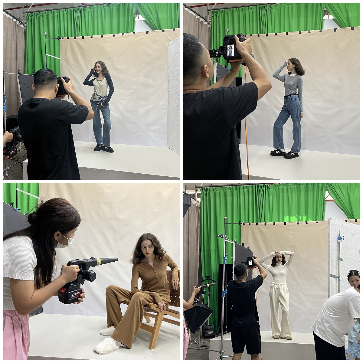 服装模特拼拍/多模拍摄