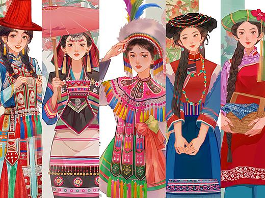 【民族风系列插画】遇见美丽的她