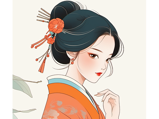 古代女子插画