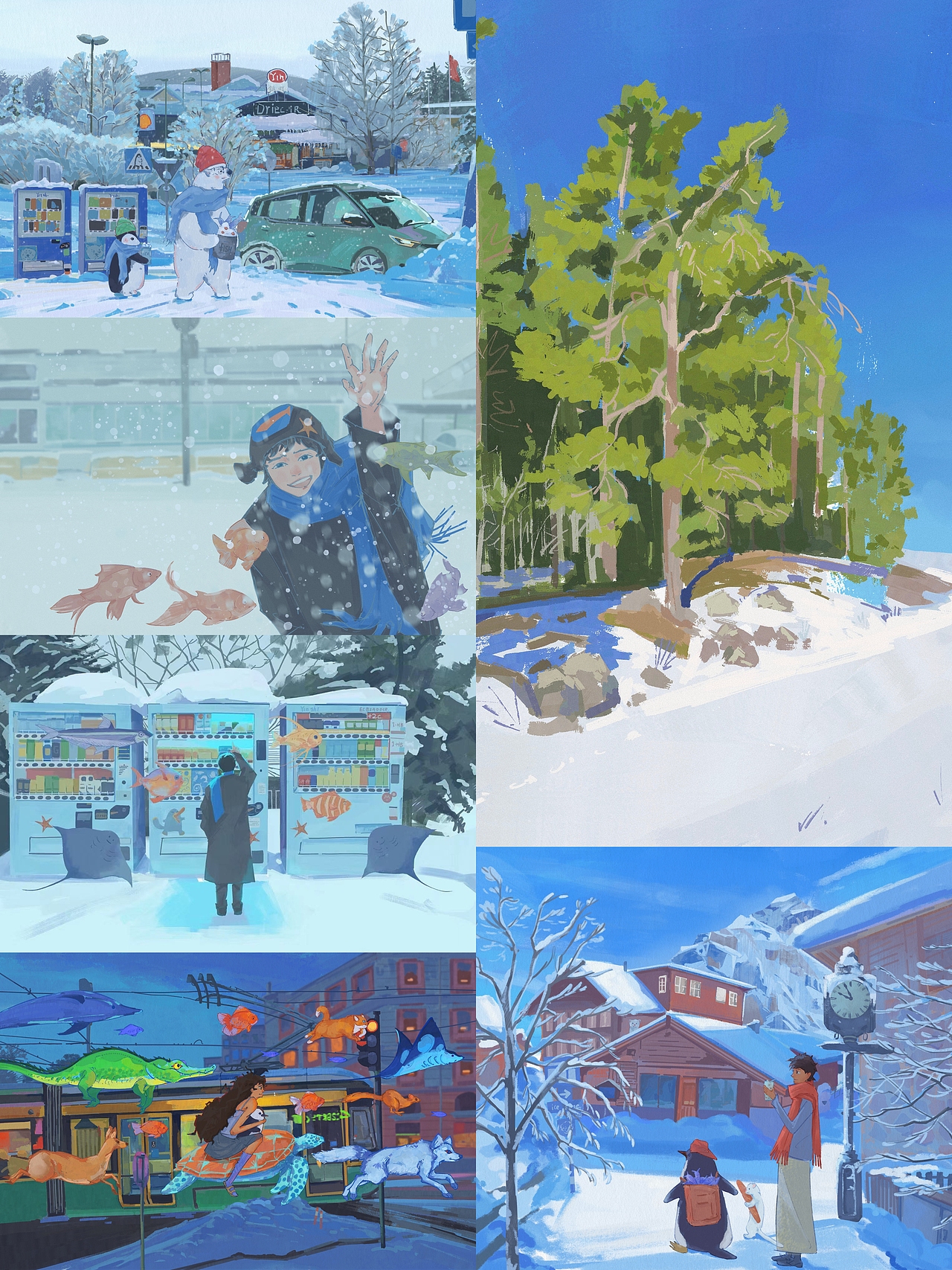 我好像很适合画冬天❄