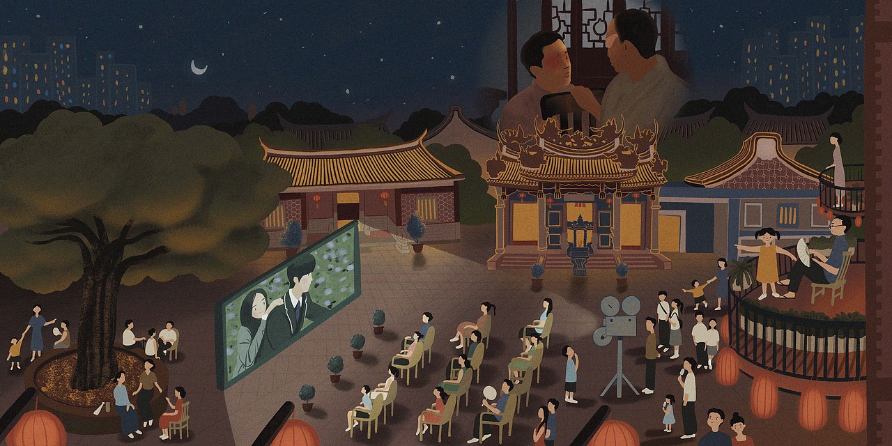 胶片电影露天放映大会回顾插画项目（图ZMzg2NTMyODky） - 商业插画 - 站酷设计师植野原创素材 - 站酷ZCOOL