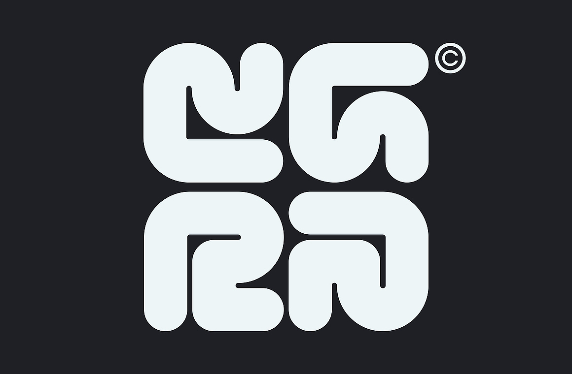 潮流时尚圆角粗体文创潮牌海报封面标题无衬线英文字体