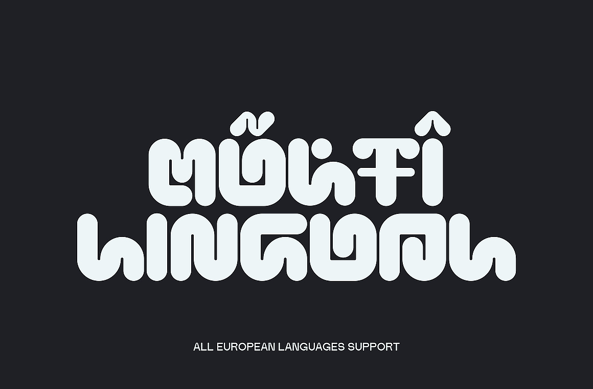 潮流时尚圆角粗体文创潮牌海报封面标题无衬线英文字体