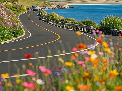 邂逅海边公路，把春天的浪漫打包带走