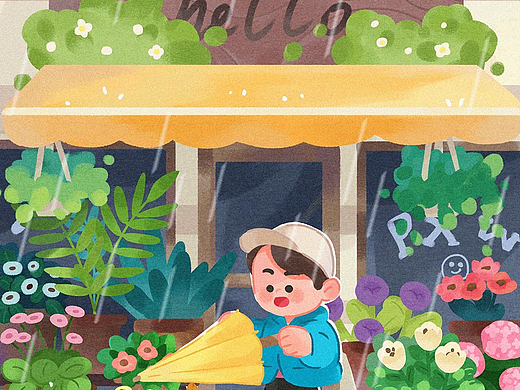 雨季|儿童插画