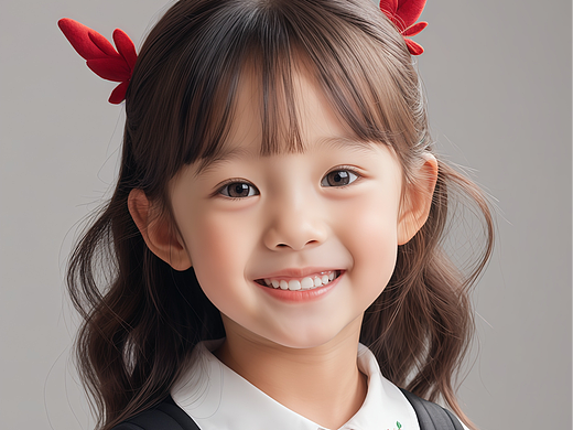 中国小女孩微笑肖像（一）