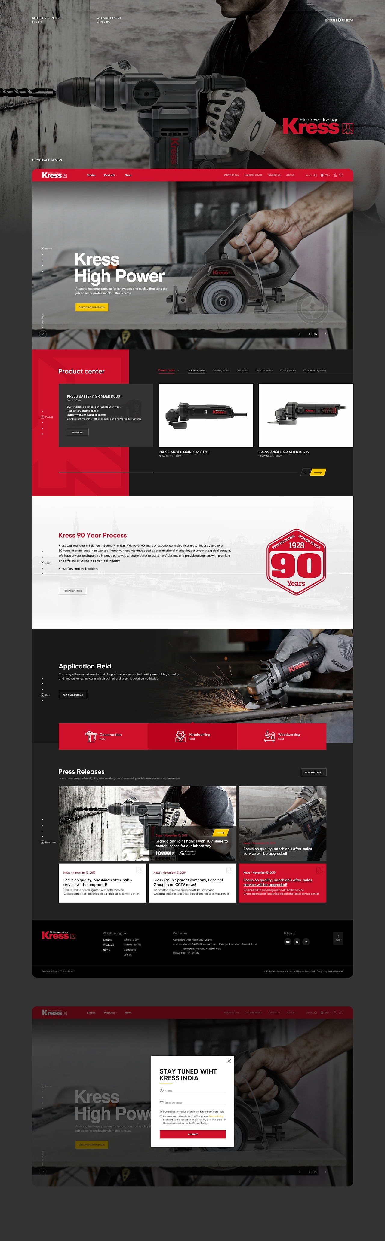 Kress卡胜电动工具海外官网设计（图ZMzg2NTg5OTMy） - 企业官网 - 站酷设计师陈广Dison_chen原创素材 - 站酷ZCOOL