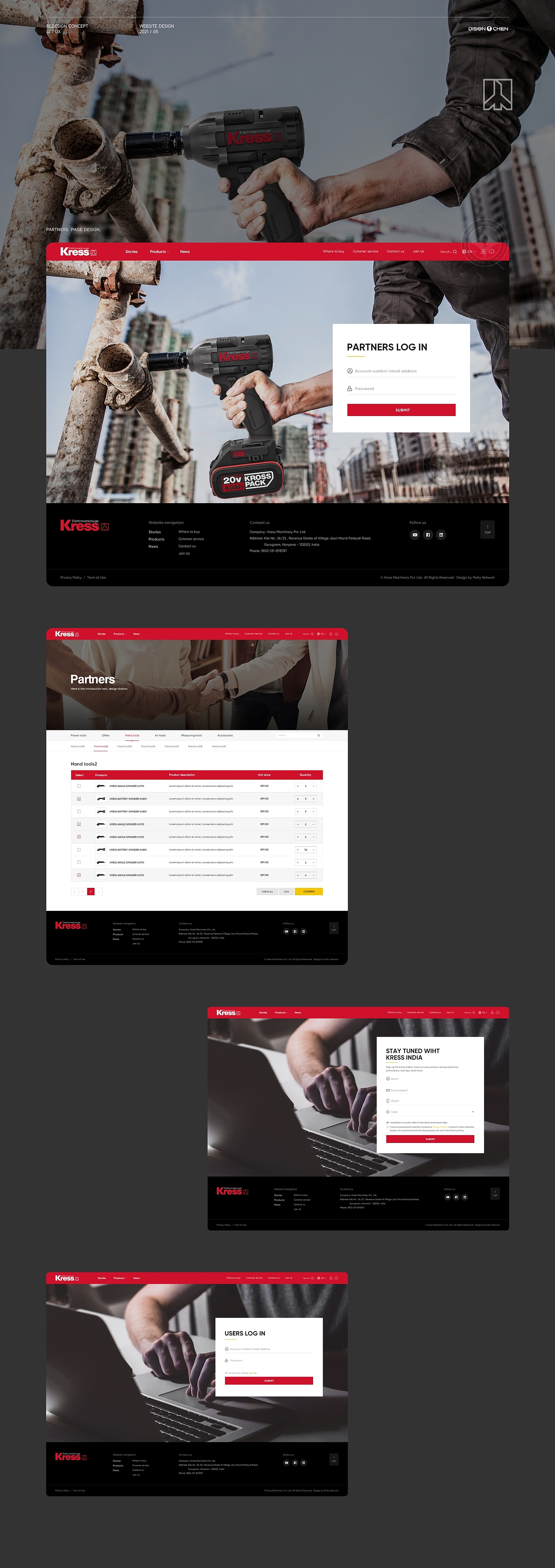 Kress卡胜电动工具海外官网设计（图ZMzg2NTg5OTQ0） - 企业官网 - 站酷设计师陈广Dison_chen原创素材 - 站酷ZCOOL