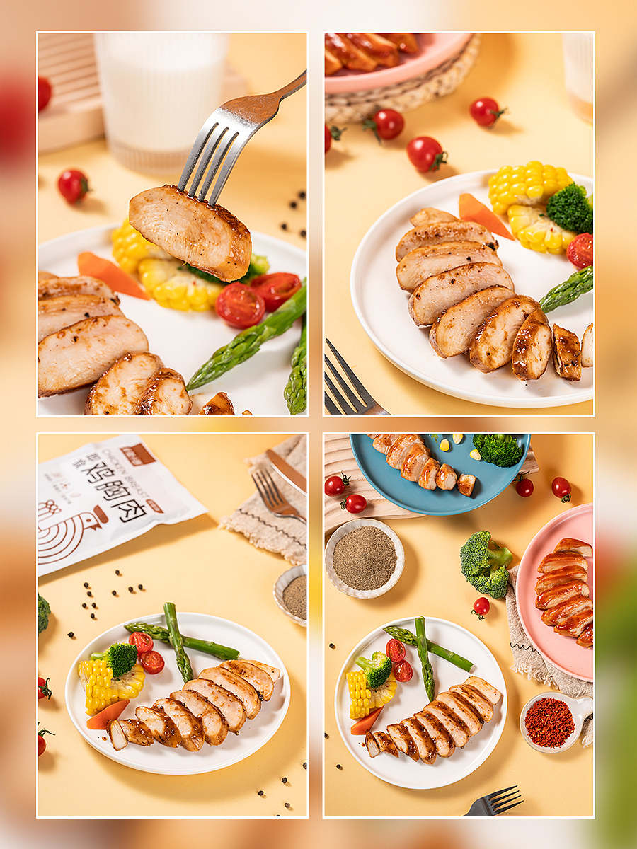 呆茗小将 X 众目摄影 | 鸡胸肉拍摄（图ZMzg2NTkwMzY0） - 美食摄影 - 站酷设计师众目视觉策划原创素材 - 站酷ZCOOL