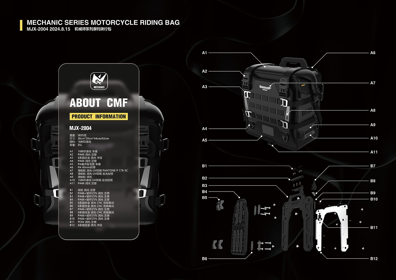 Rhinowalk摩托车骑行边包【机械师系列MJX-2004】（图ZMzg2NjEwNjc2） - 其他工业/产品 - 站酷设计师Rence仙森原创素材 - 站酷ZCOOL