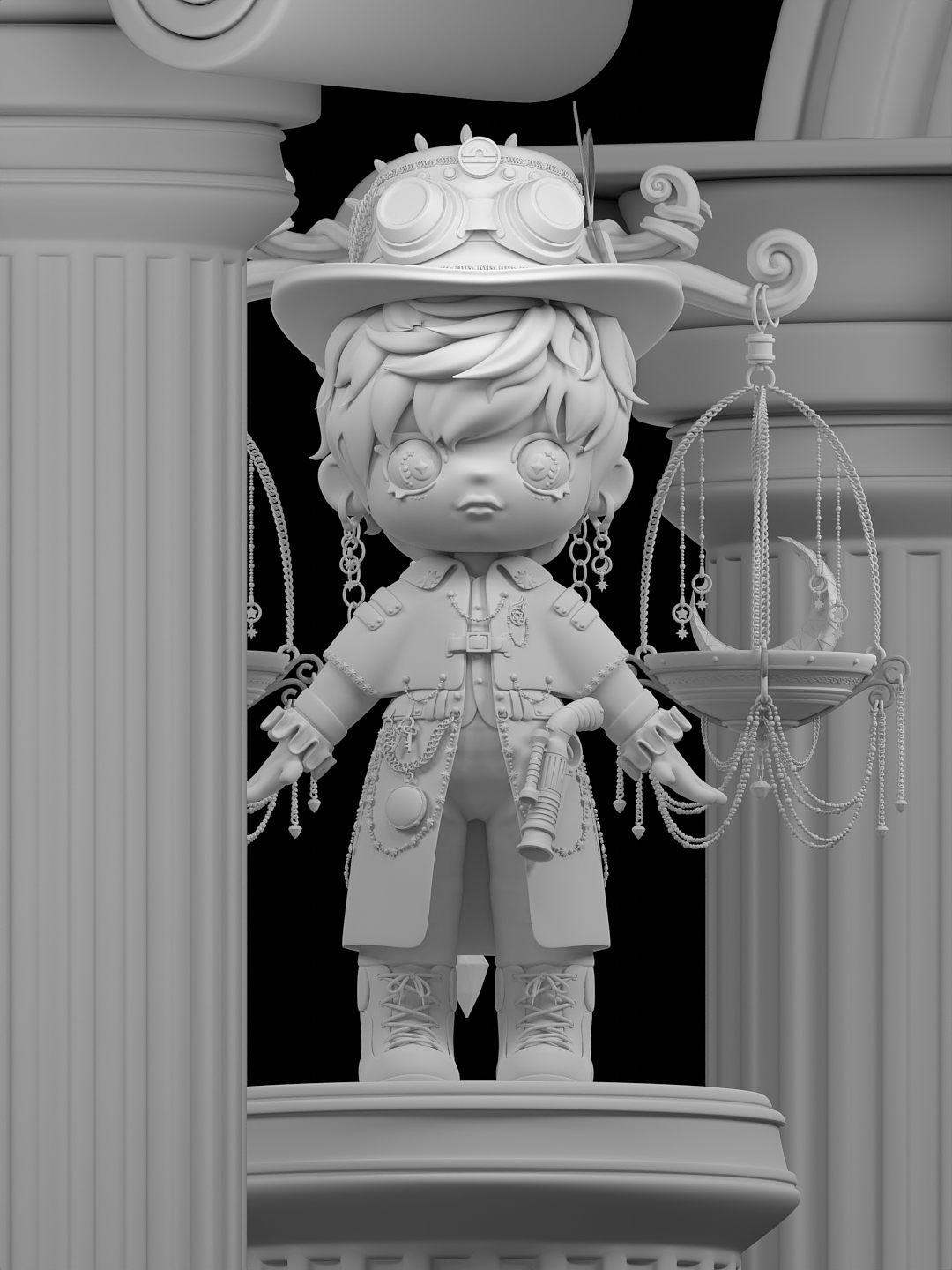 潮玩手办《妙趣宝仔》十二星座系列-天平座 形象设计