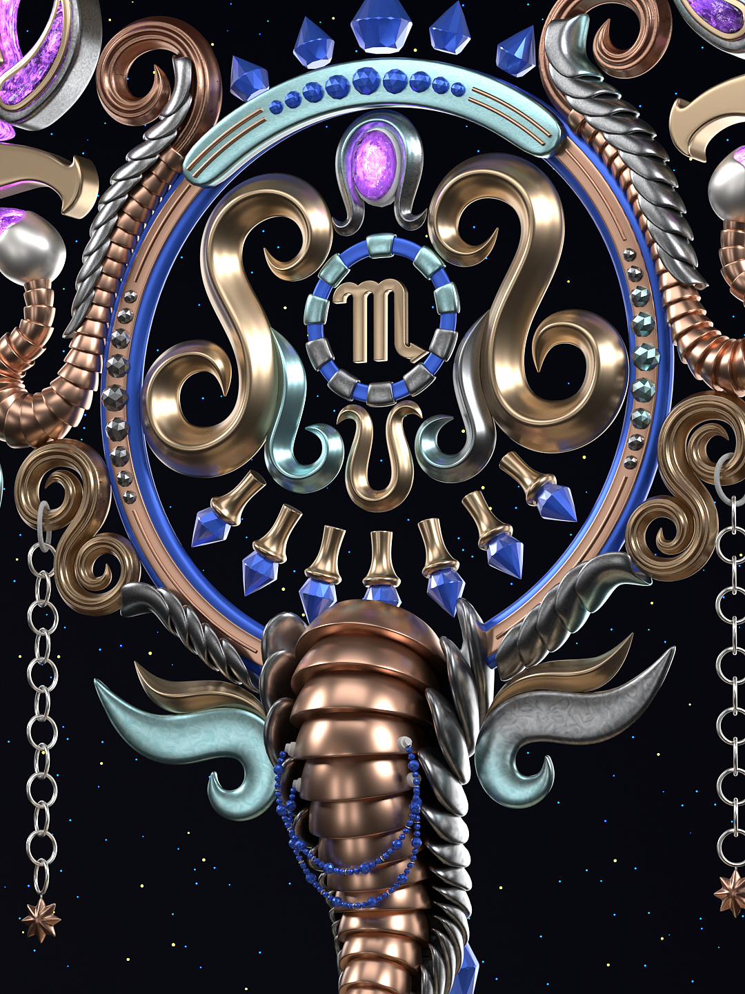 潮玩手办《妙趣宝仔》十二星座系列-天蝎座 形象设计