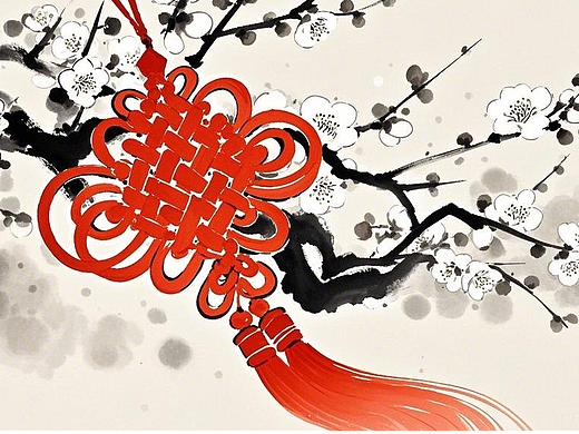 中国结，杏花缘