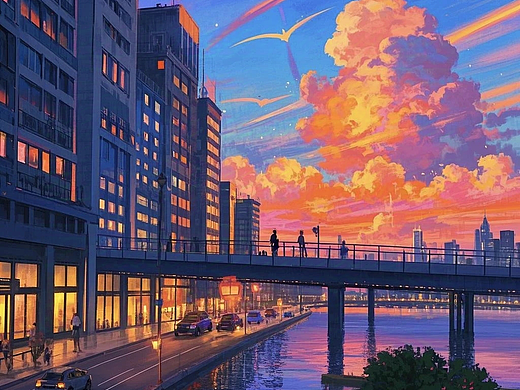 日落是免费的，晚霞也是🌅