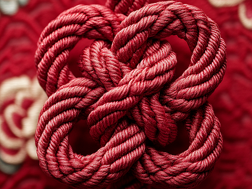 盘长结韵·红绸织梦（个人主页-ZNzE1MDQzNTY=） - 产品摄影 - 站酷设计师每日腮红原创素材 - 站酷ZCOOL