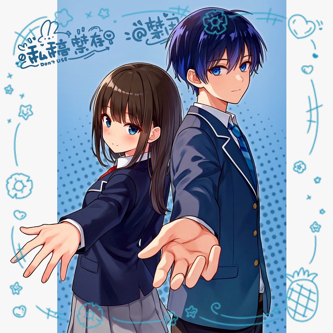 少女漫画（图ZMzg2Njg2MTQ4） - 单幅漫画 - 站酷设计师蔷薇双子原创素材 - 站酷ZCOOL