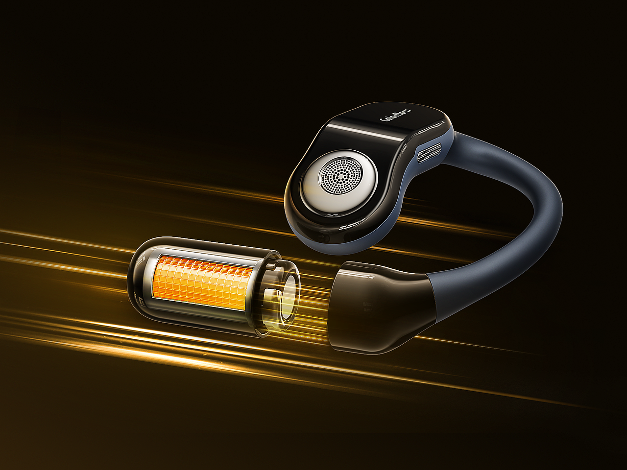 挂耳式蓝牙耳机渲染（图ZMzg2NzIxMTky） - 产品 - 站酷设计师ForMyHeart原创素材 - 站酷ZCOOL