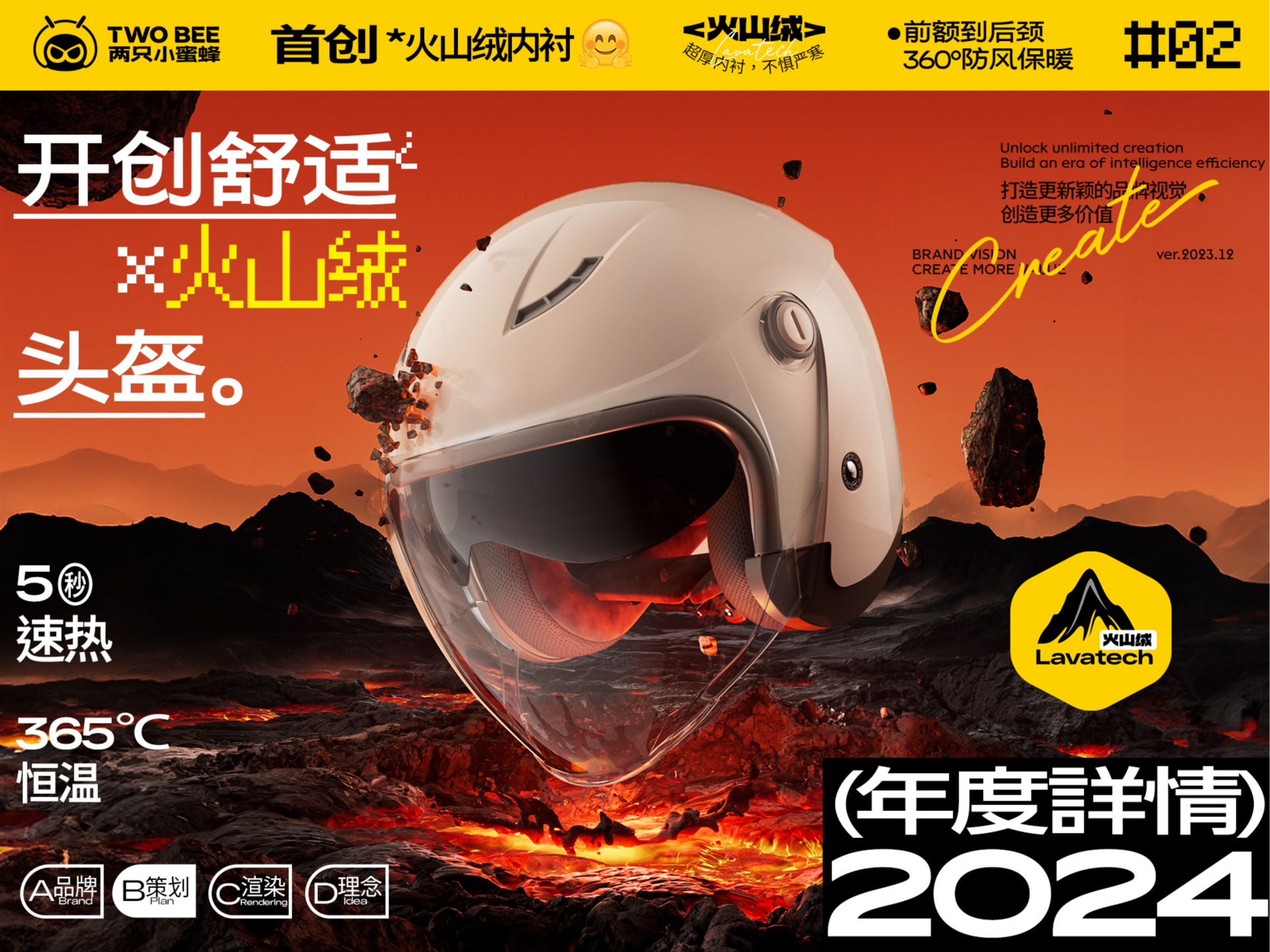 2024作品集 详情页X3 火山绒头盔/天窗头盔/MIPS头盔 