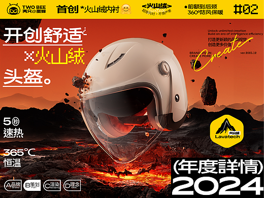 2024作品集 详情页X3 火山绒头盔/天窗头盔/MIPS头盔 