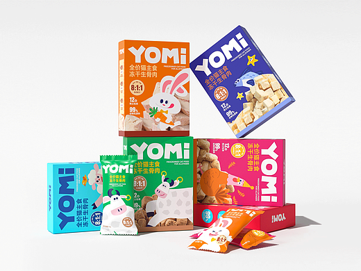 YOMI冻干生骨肉系列猫主食｜IP 包装 视觉 品牌设计