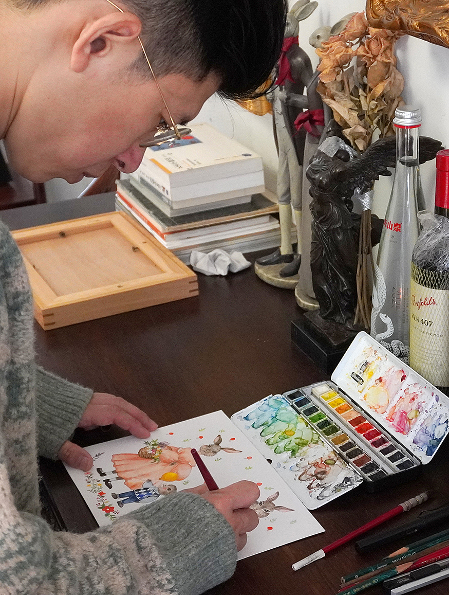 从未见过如此调皮的小兔子（图ZMzg2NzU4MDAw） - 艺术插画 - 站酷设计师裴永贞原创素材 - 站酷ZCOOL