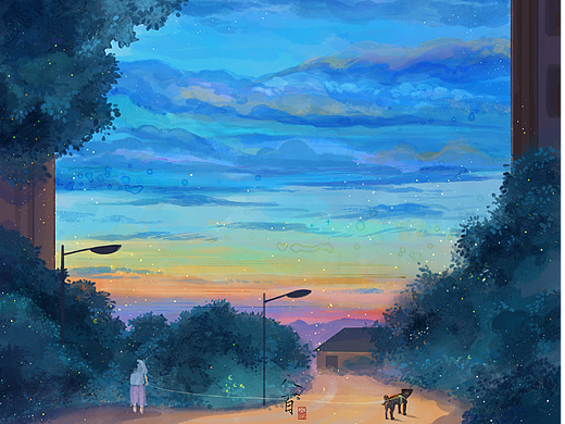 小黑的夏天（個人主頁-ZNzE1MTI5MzY=） - 藝術(shù)插畫 - 站酷設(shè)計師八百是我原創(chuàng)素材 - 站酷ZCOOL