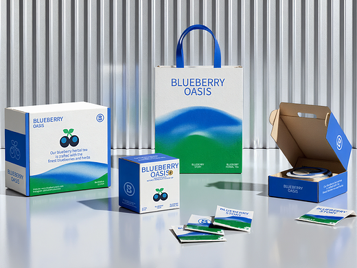 Blueberry Oasis丨蓝莓绿洲&蓝莓果茶品牌视觉设计